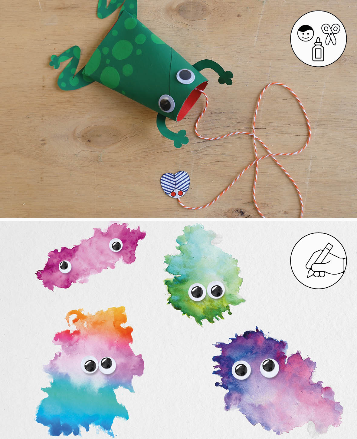 Yeux mobiles avec cils, ø 10 mm, 10 p.