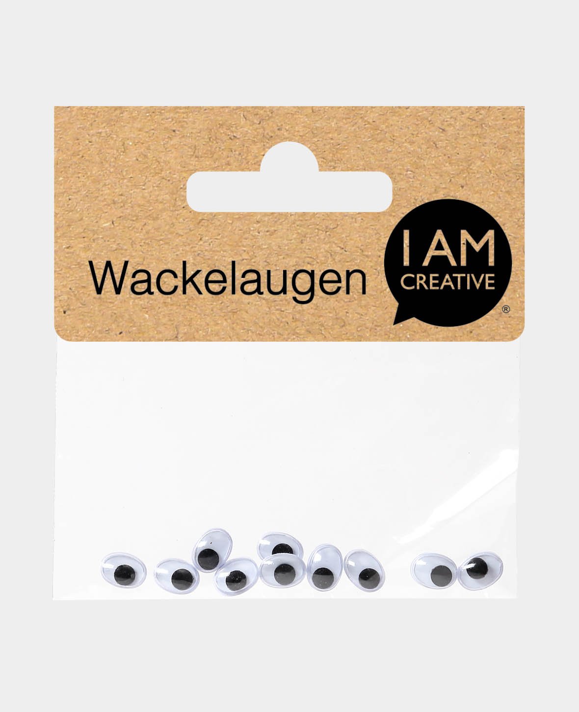 Wackelaugen oval 6 x 8 mm, 10 Stk.