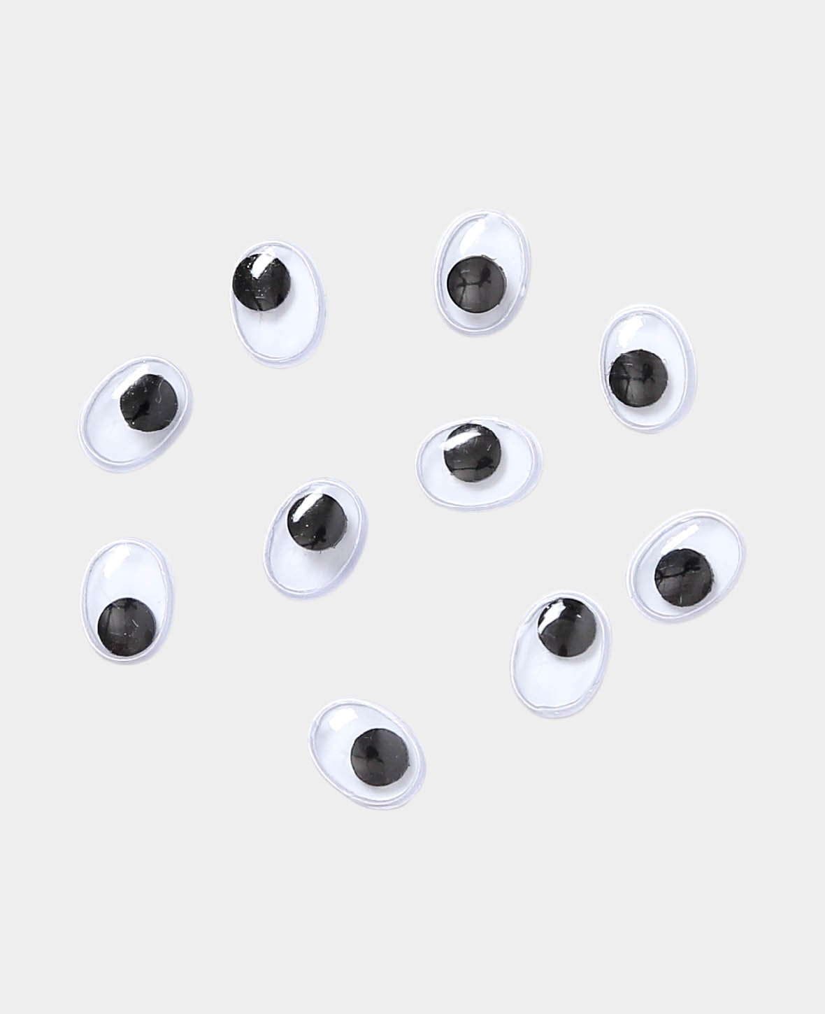 Wackelaugen oval 6 x 8 mm, 10 Stk.