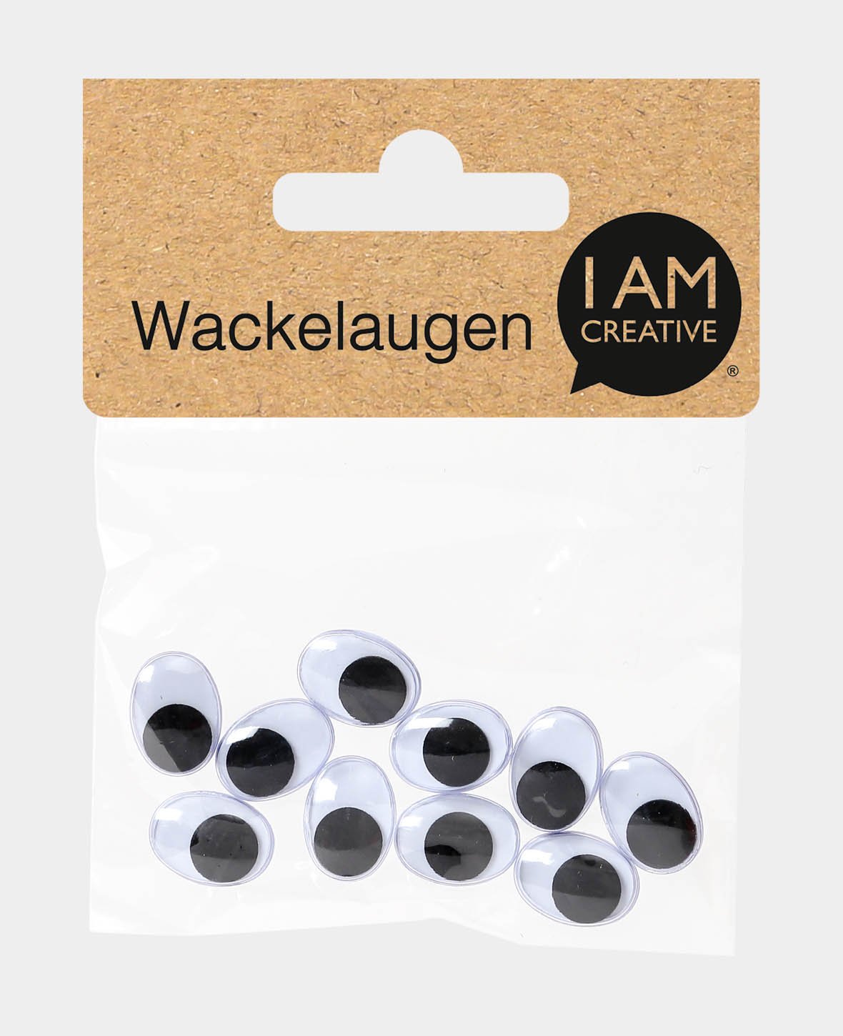 Wackelaugen oval 11 x 15 mm, 10 Stk.