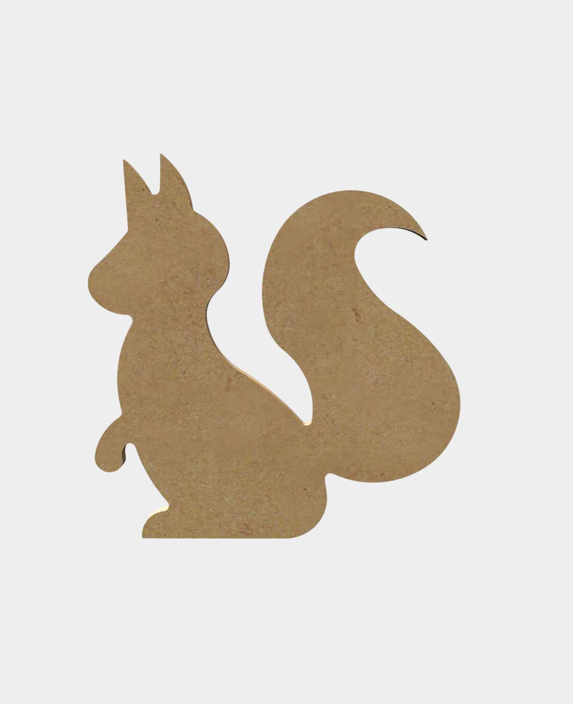 MDF naturel, écureuil, 15x14cm