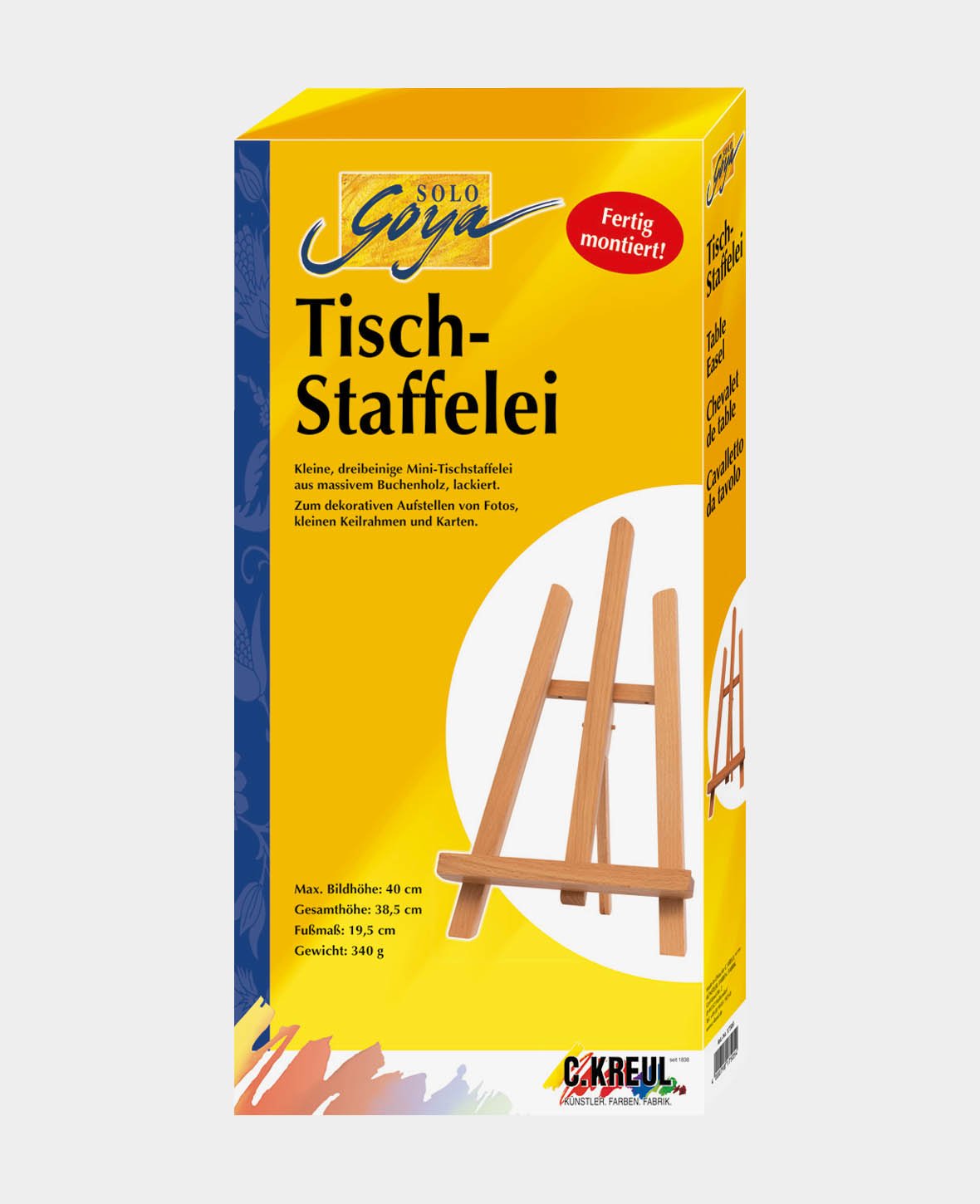 SOLO GOYA Tischstaffelei, max. Bildhöhe 30 cm,