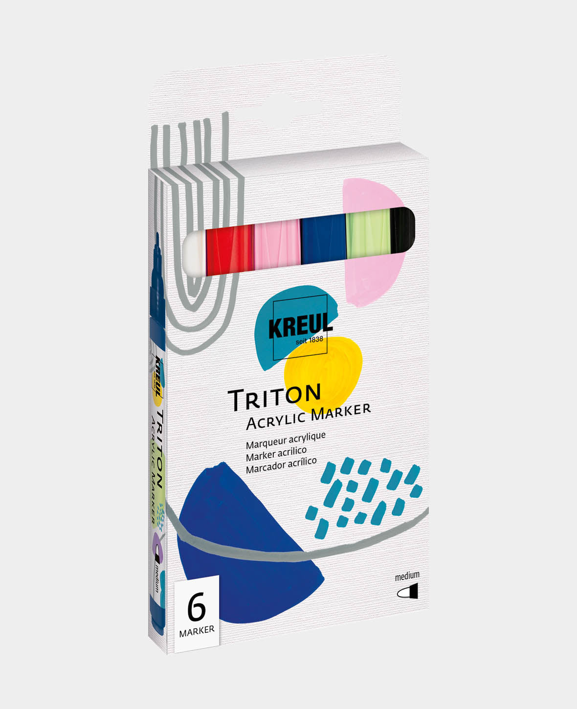 Triton Acrylic Marker medium 6er Set