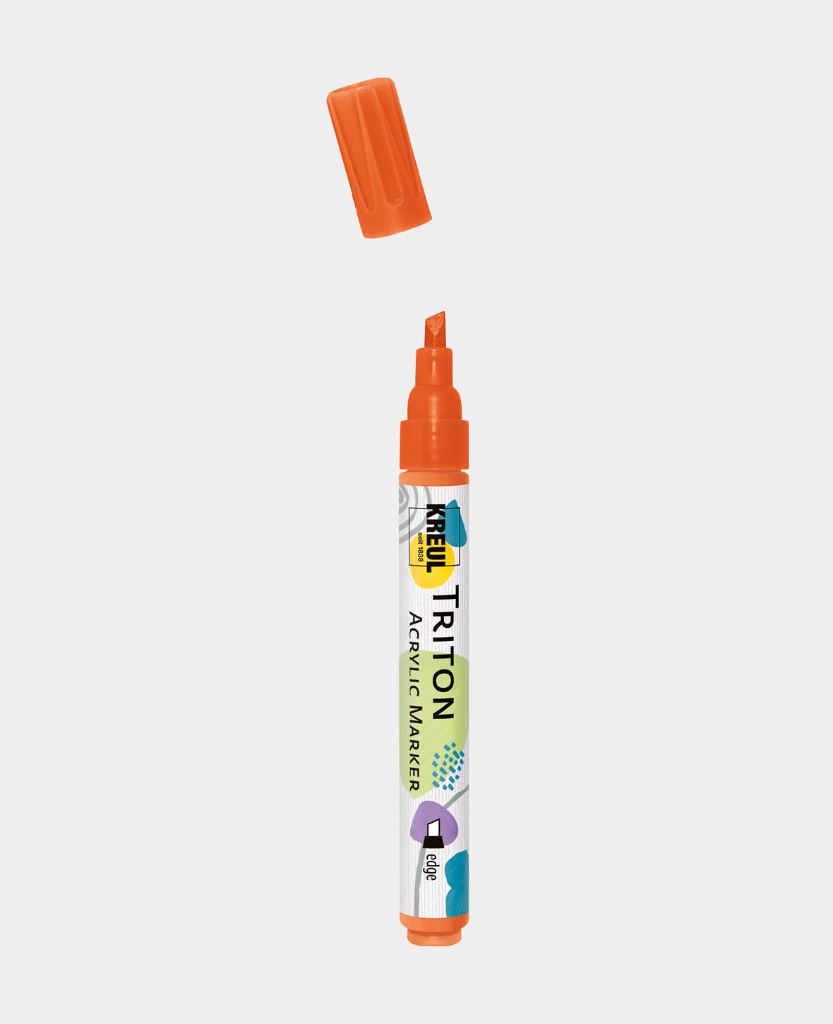 SOLO GOYA Triton Acrylstift auf Wasserbasis, Echtorange, Strichstärke 1-4 mm