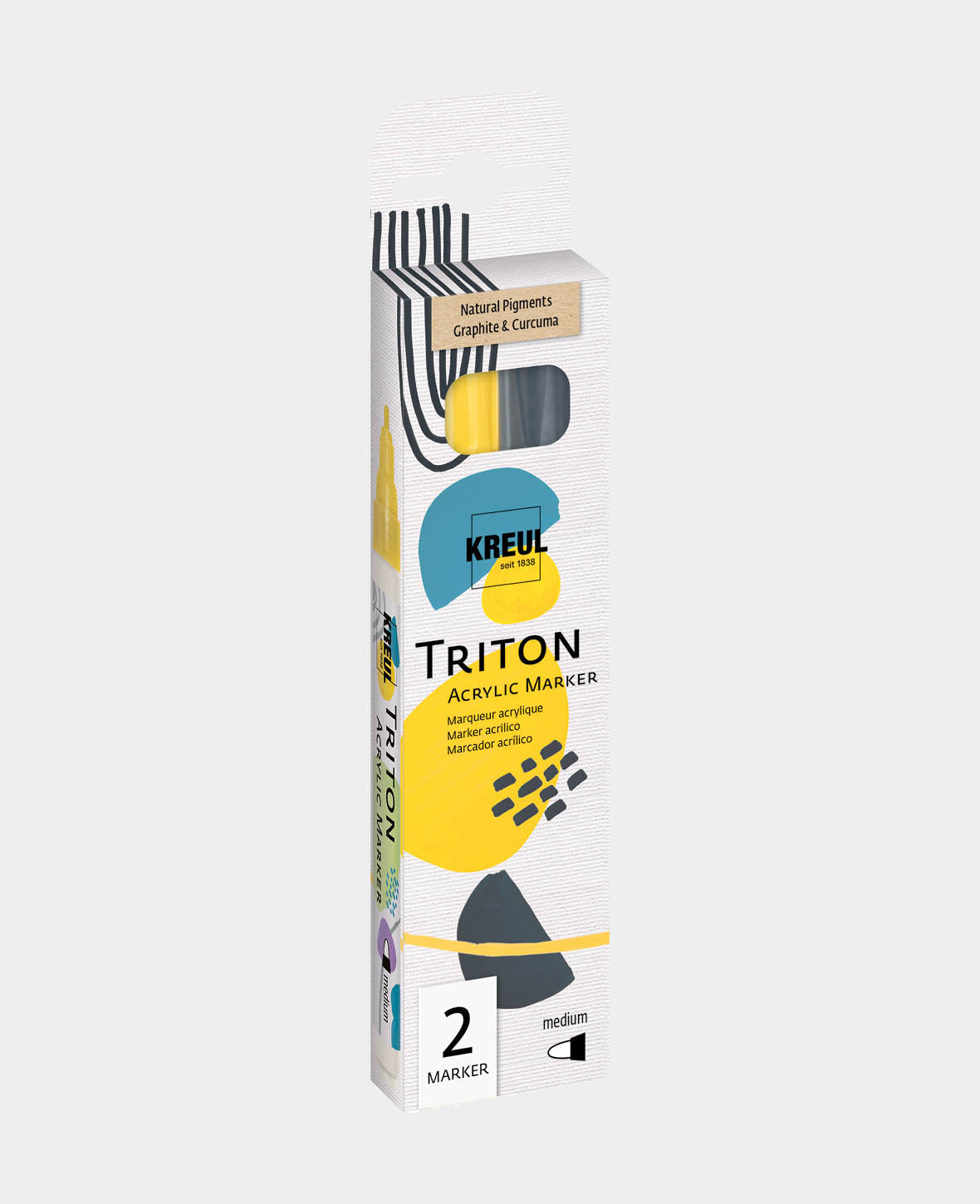 KREUL Triton Acrylic Marker medium 2er Set Natural Pigments