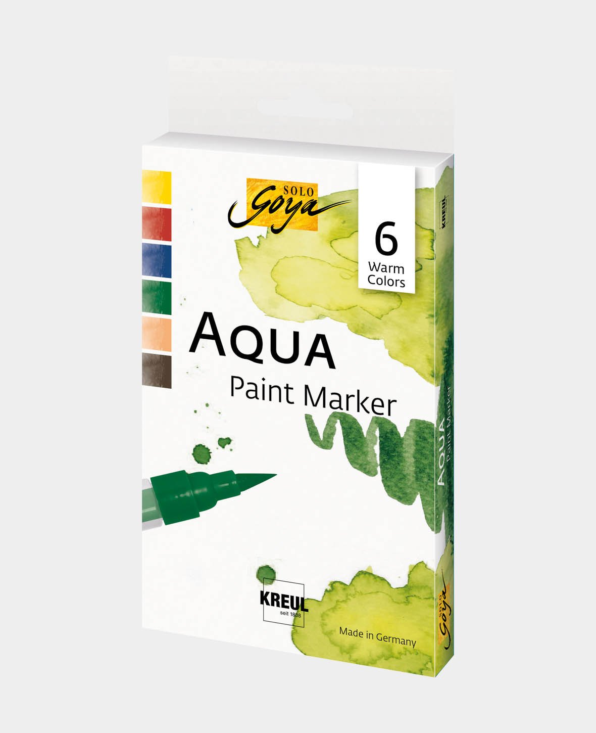 SOLO GOYA Aqua Paint Marker Warm Colors Set of 6