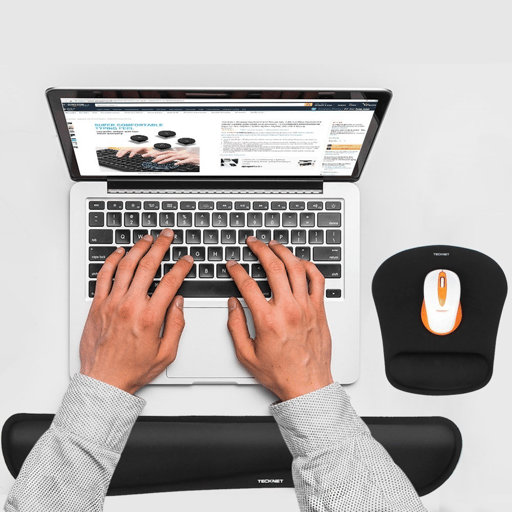(2-tlg. Set) Ergonomische Mausmatte und Tastatur Handballenauflage für