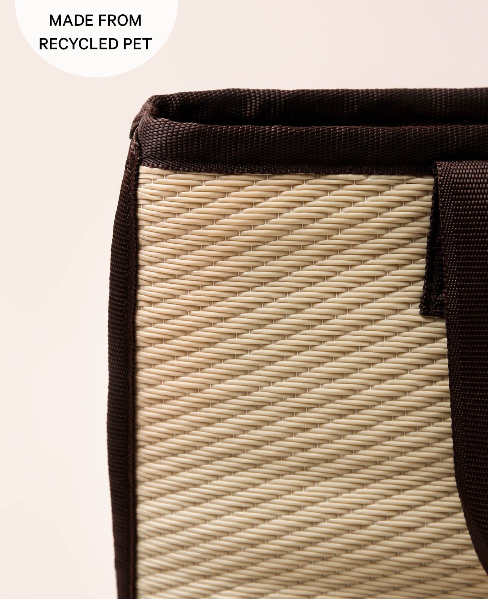 Noya Beach Bag / Strandtasche aus recyceltem PET, hellbraun