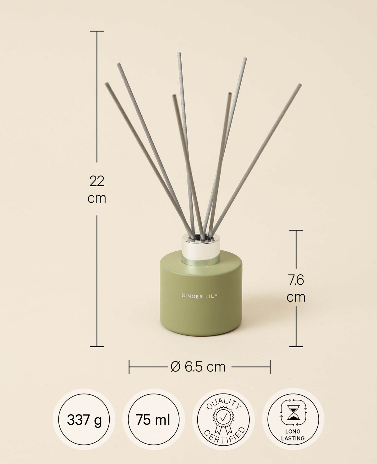Diffuseur, 75 ml, gingembre-lys