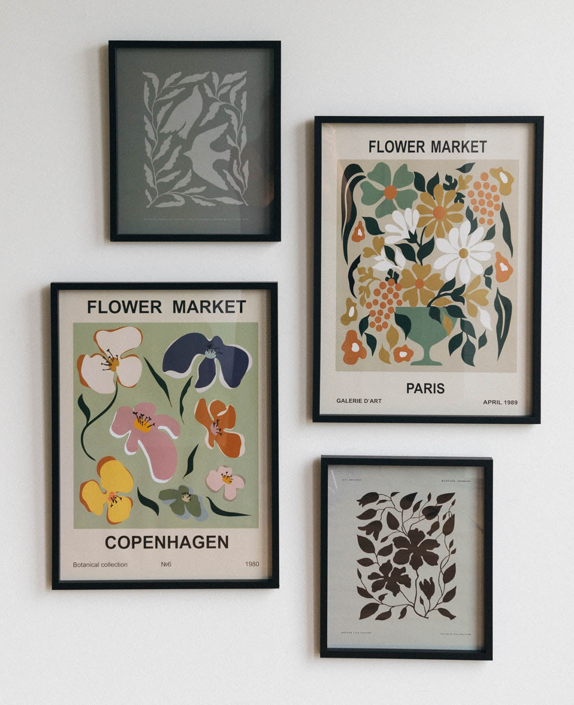 Affiche marché aux fleurs Paris