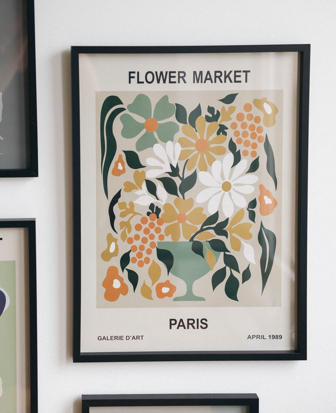 Affiche marché aux fleurs Paris