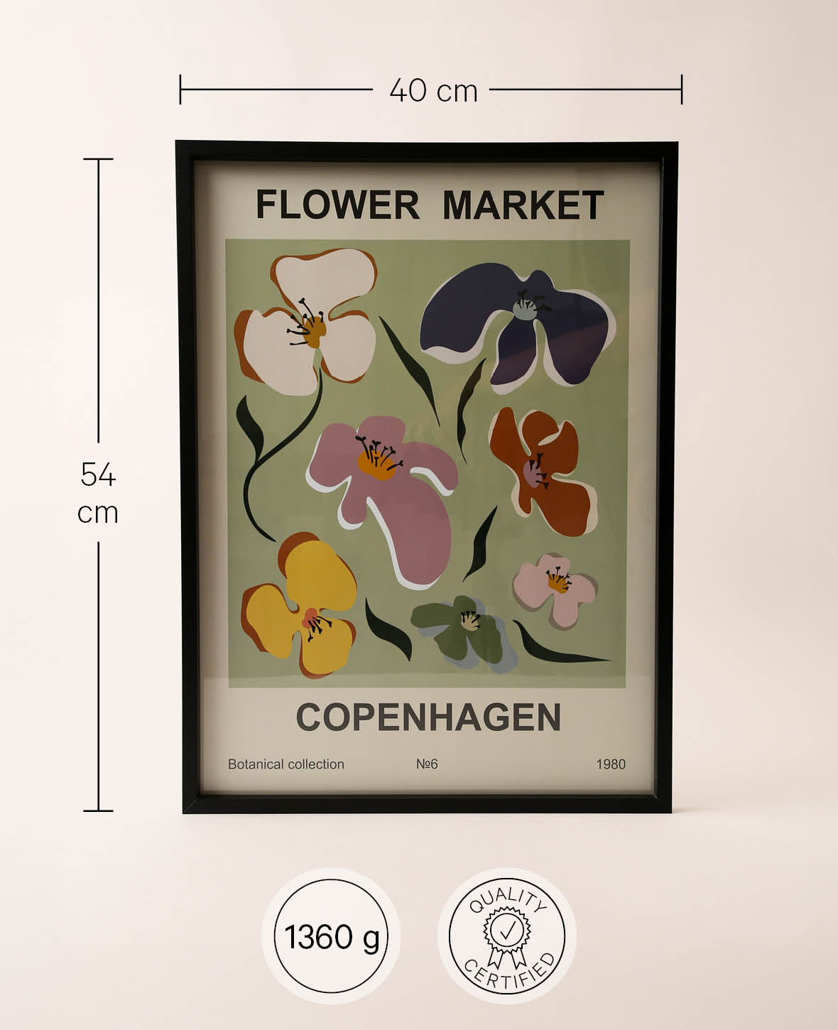 Affiche du marché aux fleurs de Copenhague