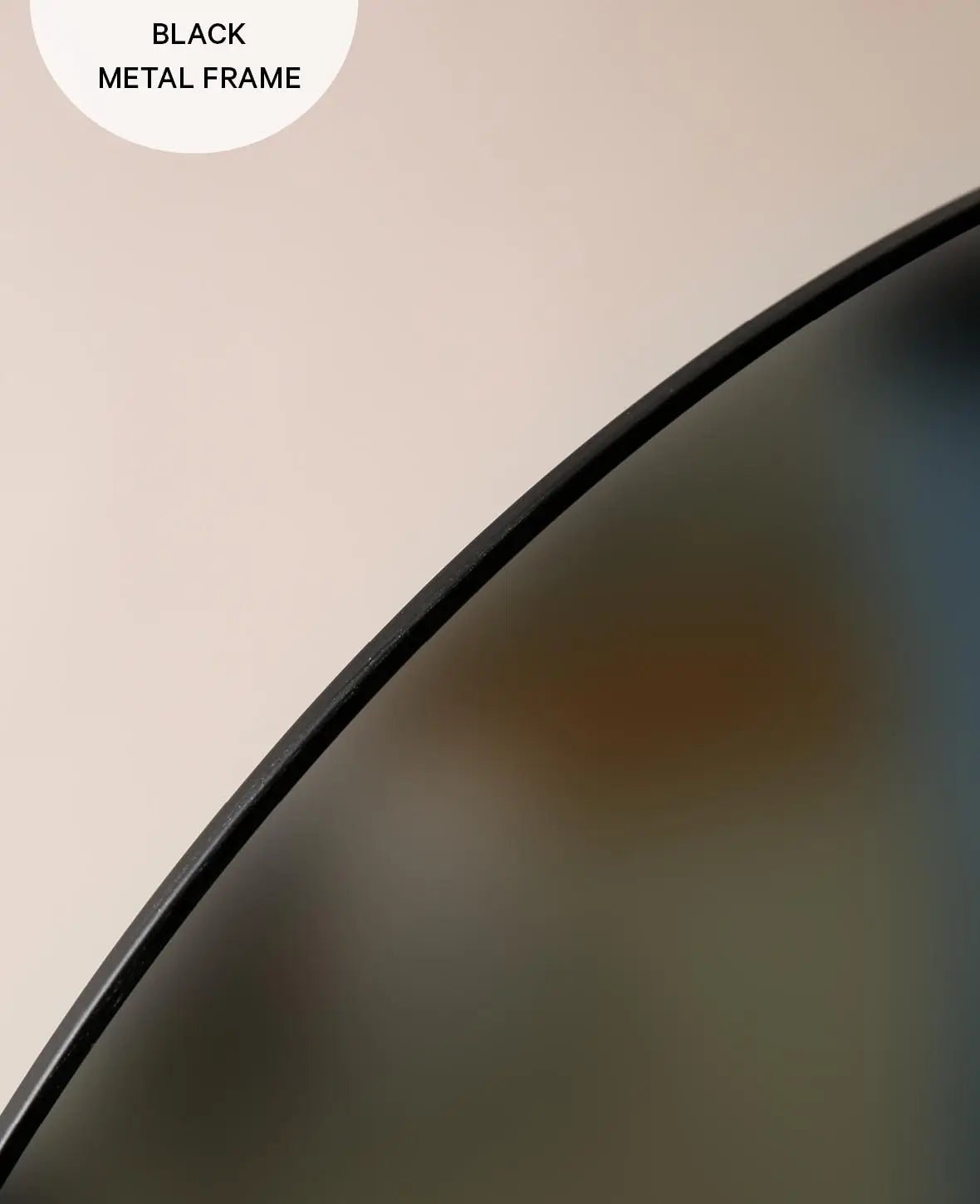 Round Wall Mirror, Black D59cm