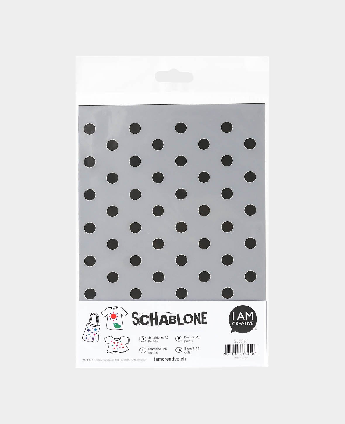 Gabarit points, 148 x 210 mm (A5), Blanc translucide
