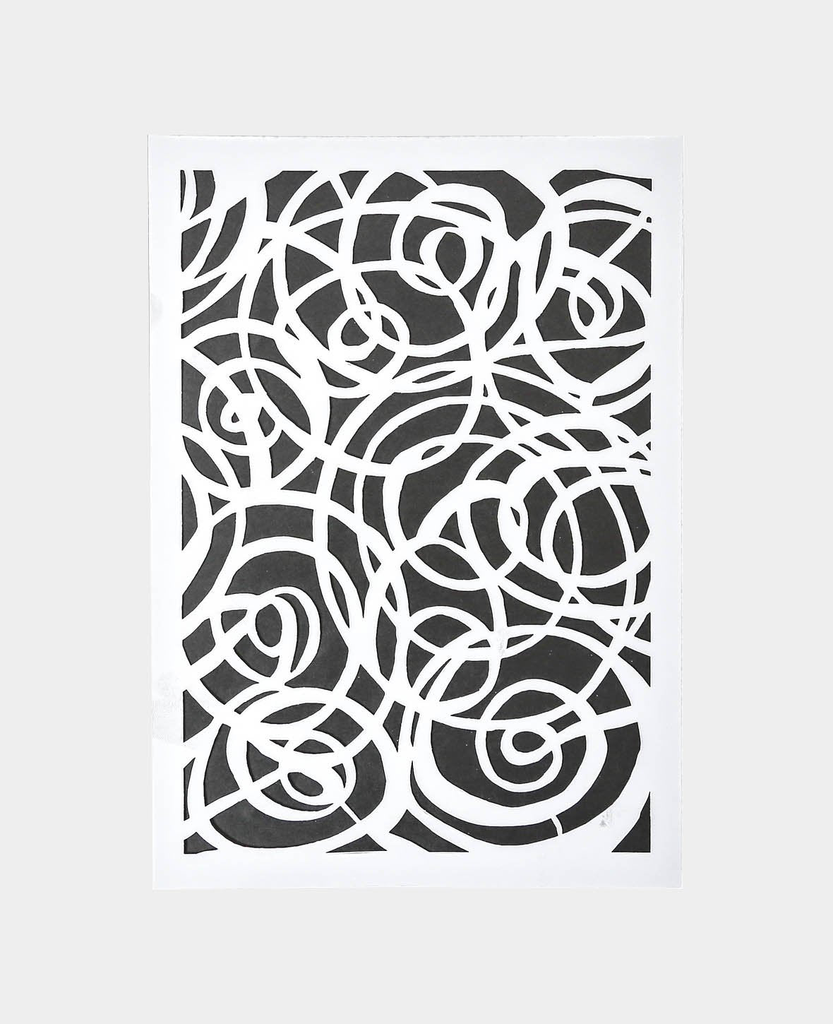 Schablone Kritzelei, 148 x 210 mm (A5), Weiss transluszent