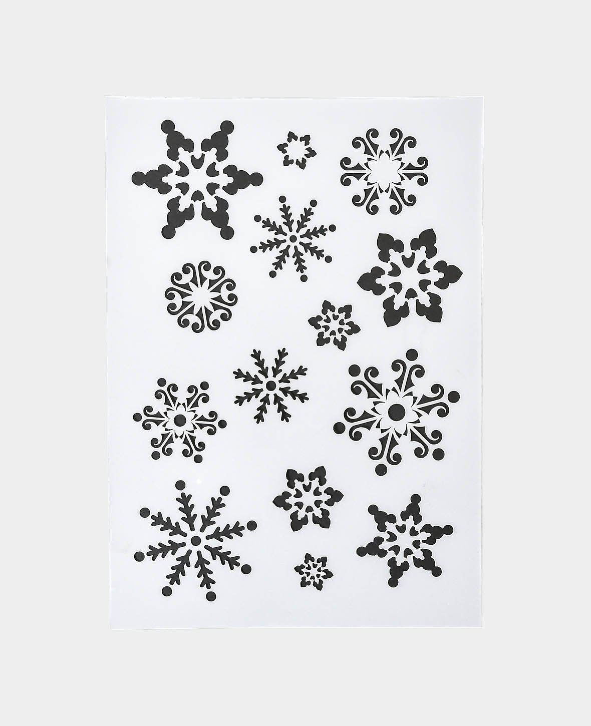 Pochoir Flocons de neige, 148 x 210 mm (A5), Blanc translucide