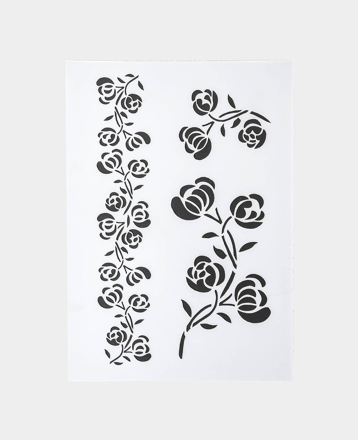 Pochoir Fleurs, 148 x 210 mm (A5), Blanc translucide