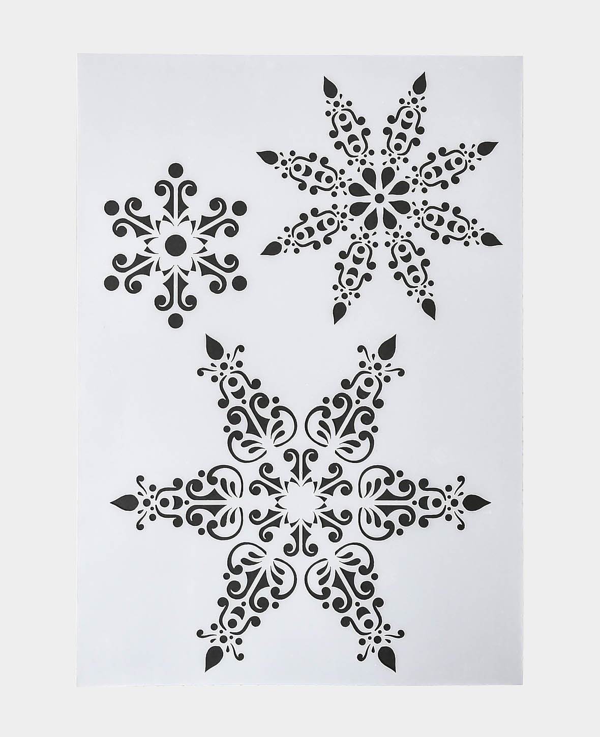 Pochoir flocon de neige, 210 x 297 mm (A4), Blanc translucide