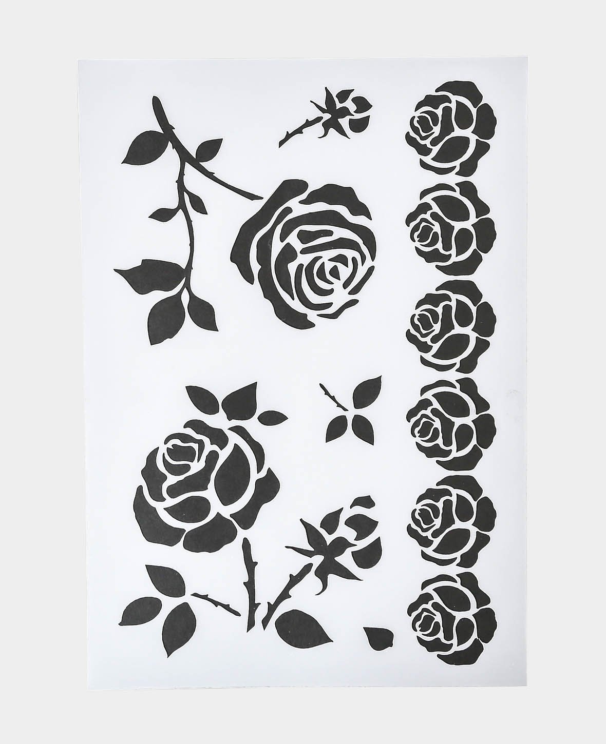 Gabarit Roses, 210 x 297 mm (A4), Blanc translucide