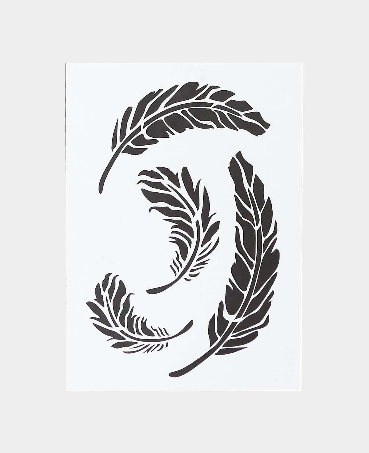 Pochoir plumes, 148 x 210 mm (A5), Blanc translucide