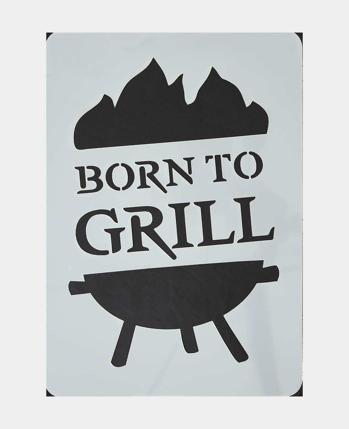 Schablone DIN A4, Born to Grill