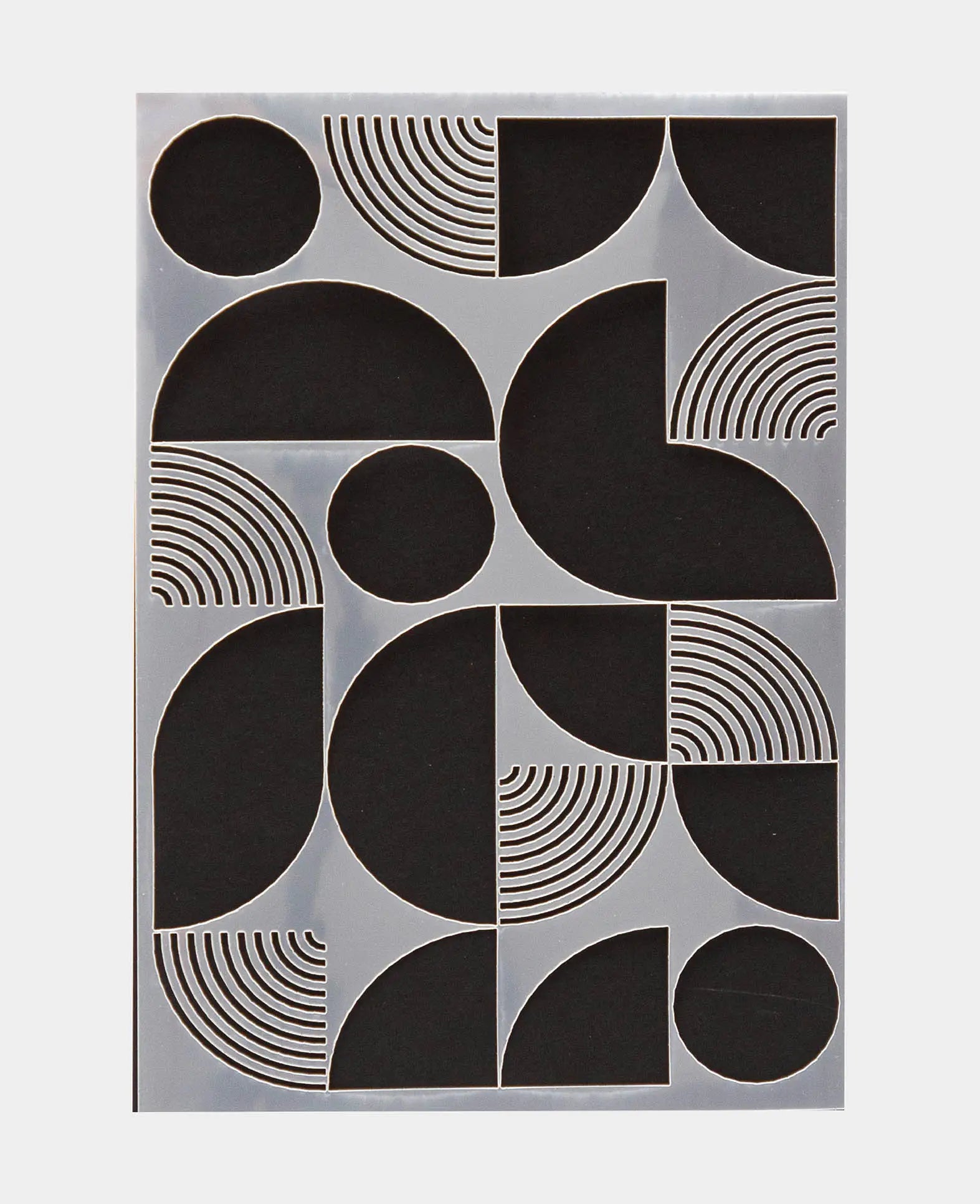 Pochoir Abstrait I, 148 x 210 mm (A5), Blanc translucide