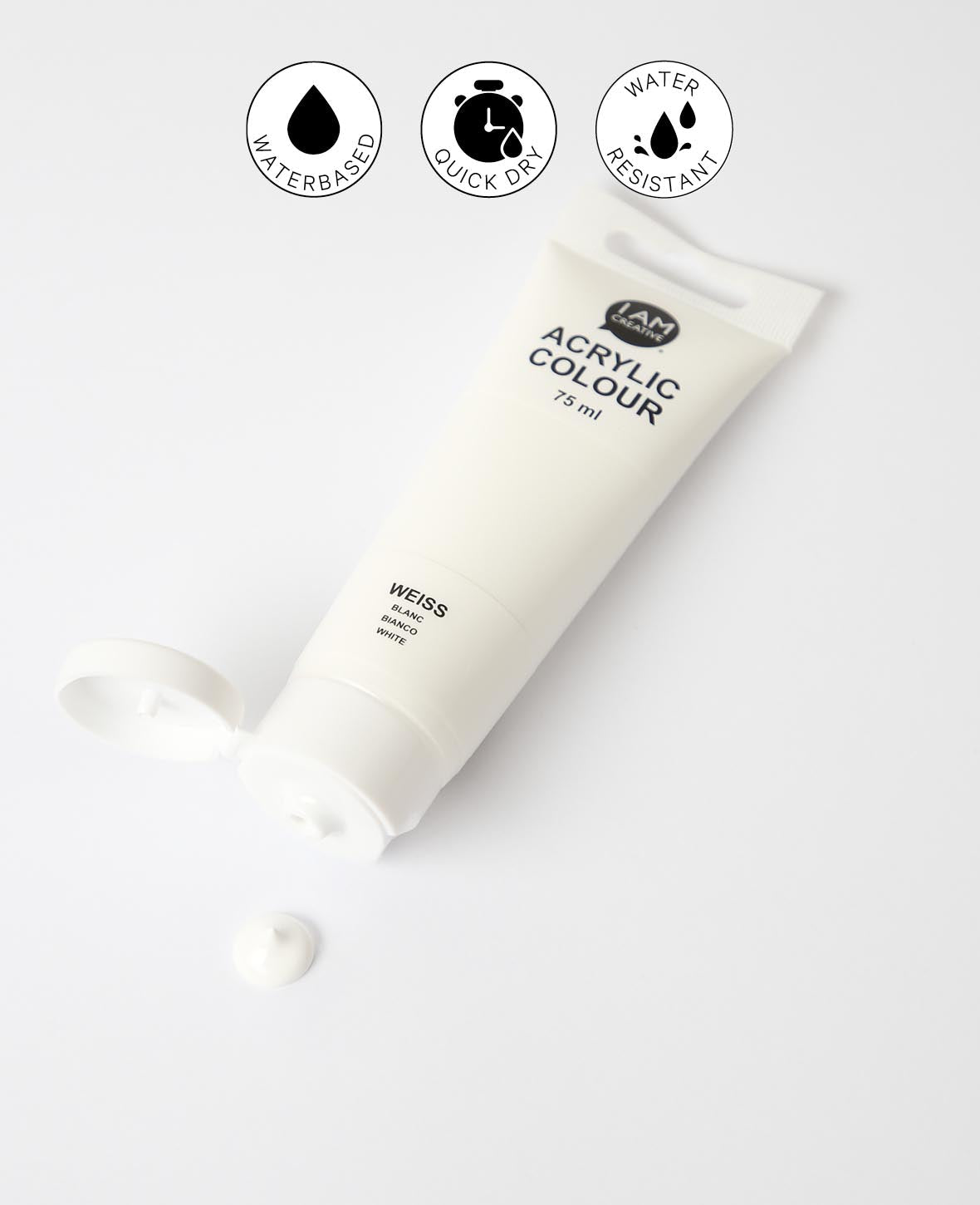 Acrylic paint, white, 75 ml