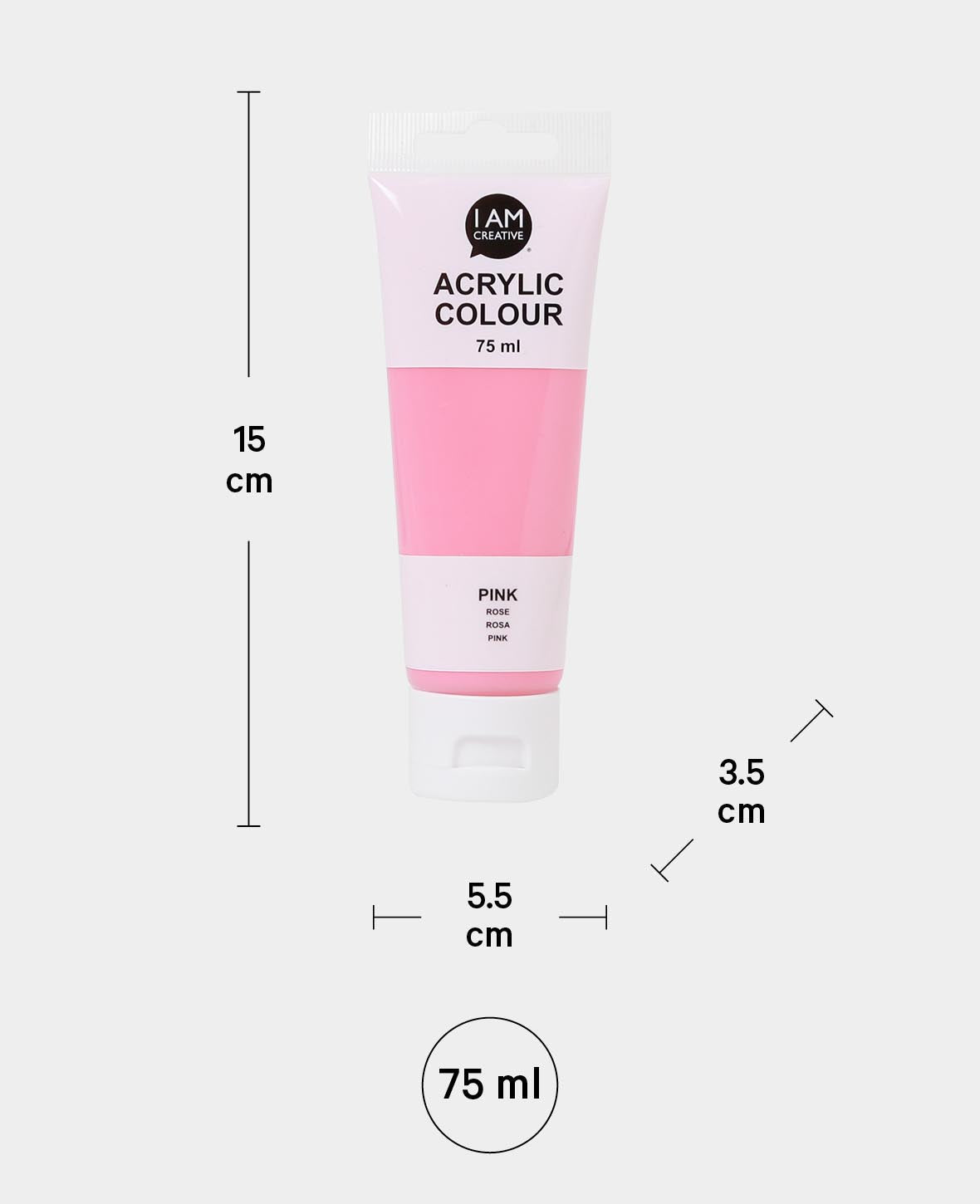 Acrylic Paint, Pink, 75 ml