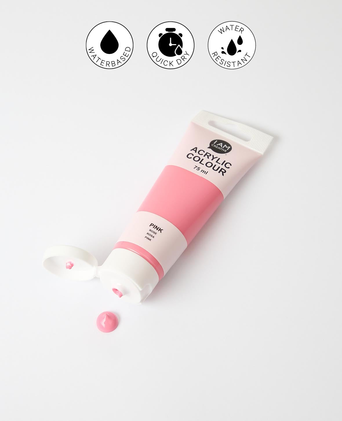 Acrylic Paint, Pink, 75 ml