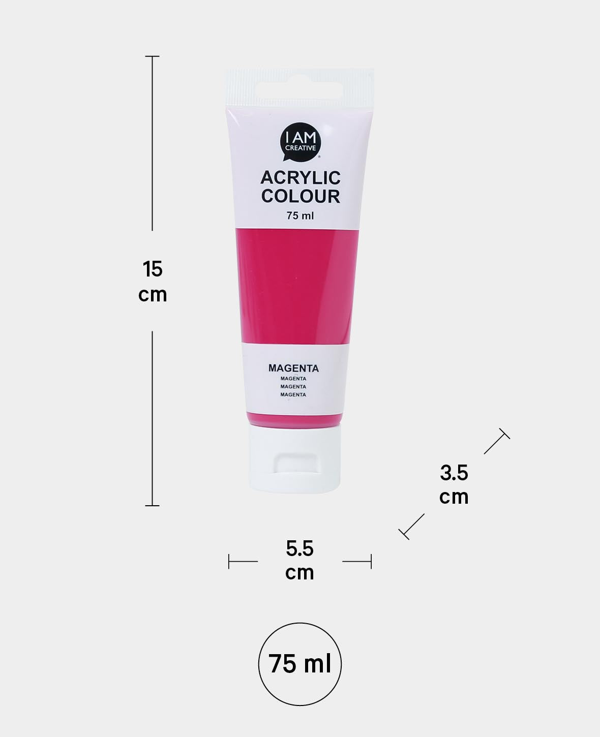 Acrylic Paint, Magenta, 75 ml