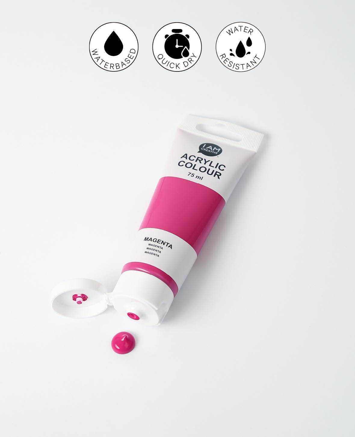 Acrylic Paint, Magenta, 75 ml