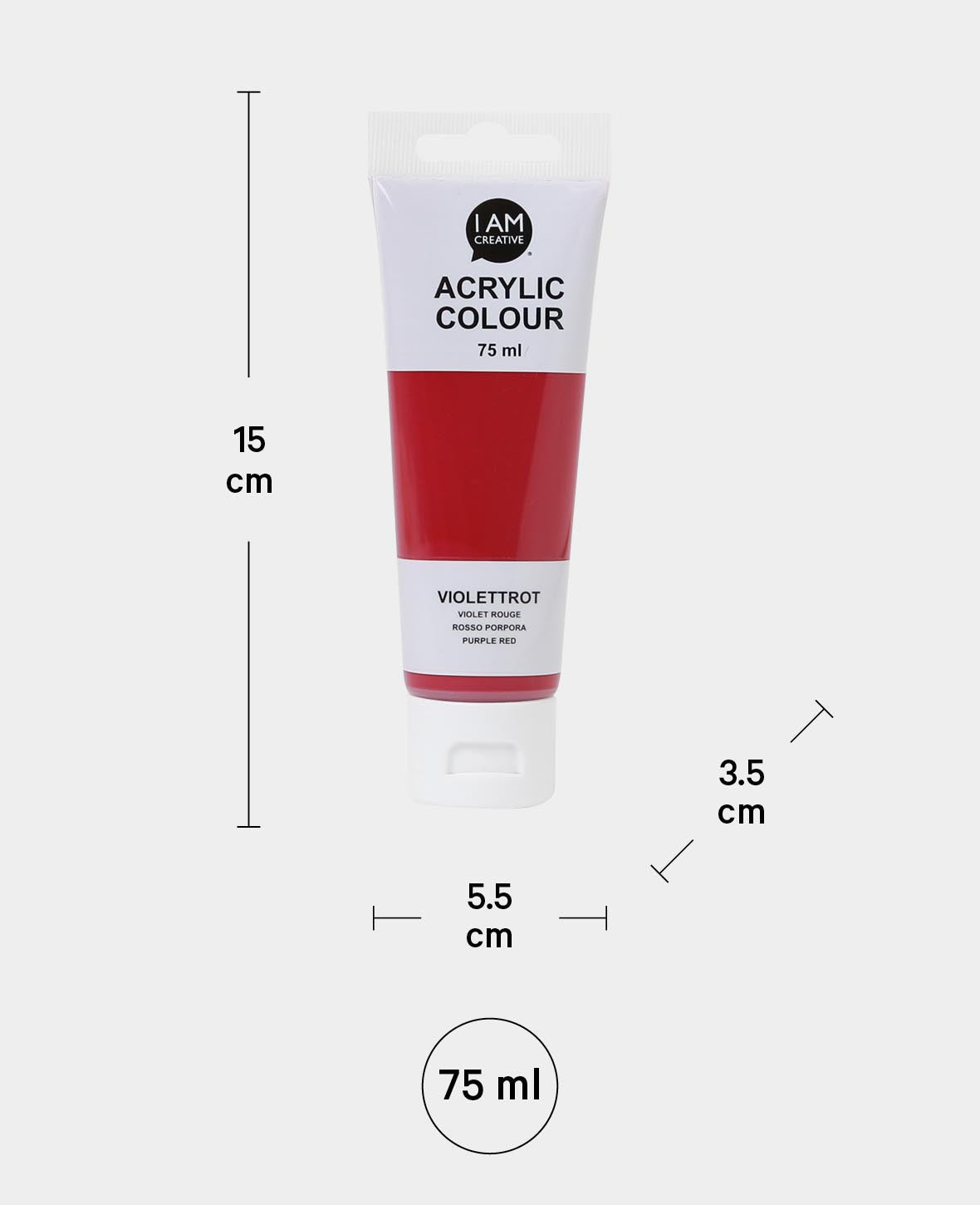Peinture acrylique, Rouge violet, 75 ml
