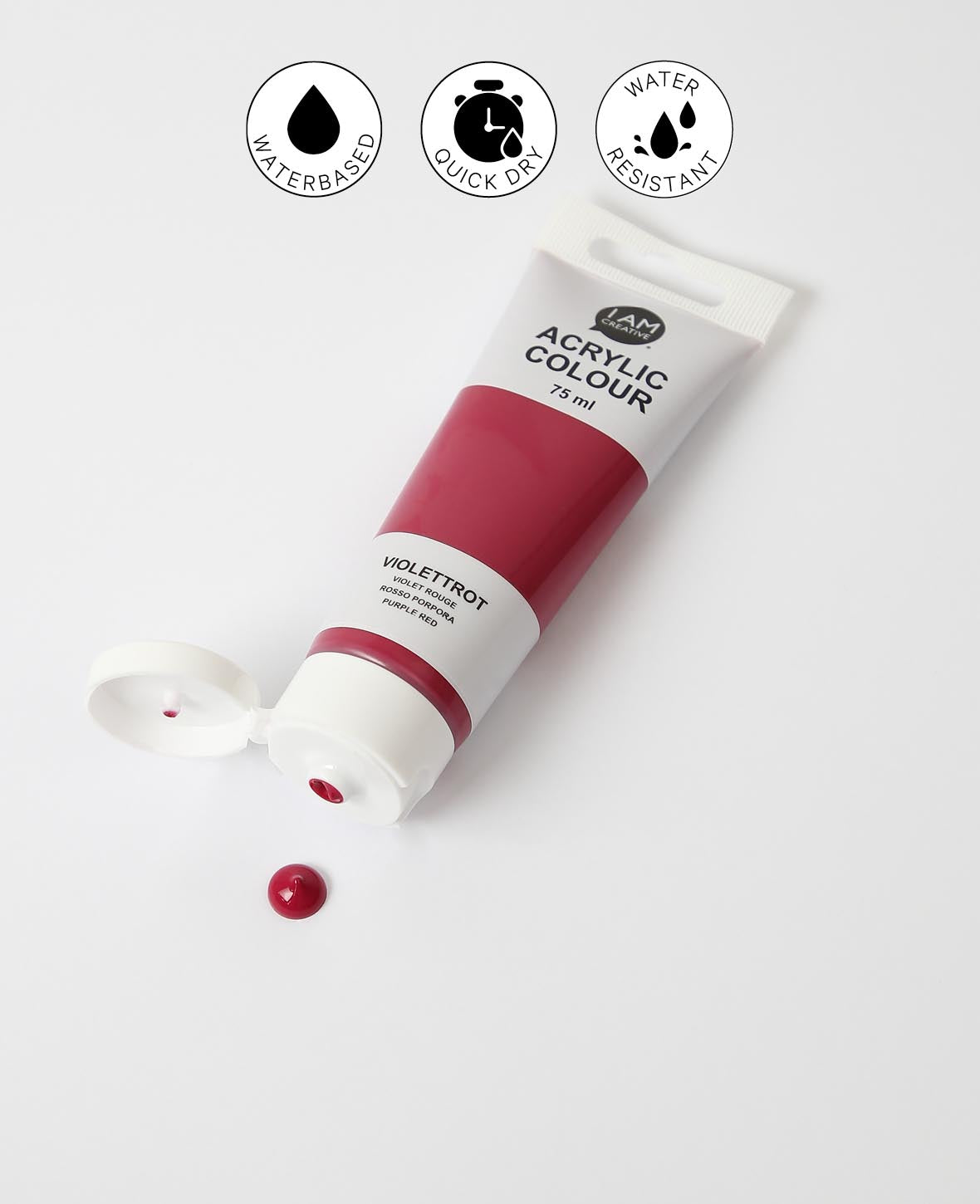 Peinture acrylique, Rouge violet, 75 ml