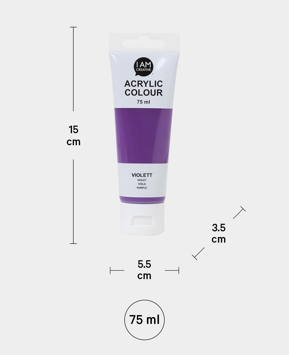 Peinture acrylique, violet, 75 ml