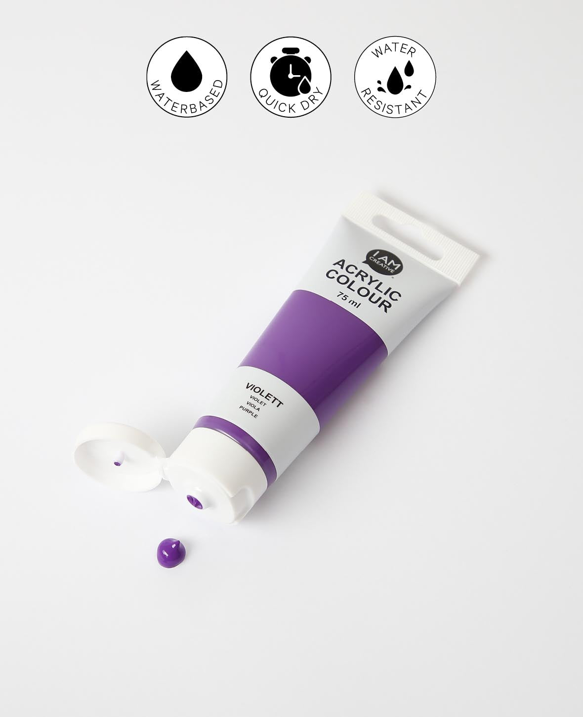 Peinture acrylique, violet, 75 ml
