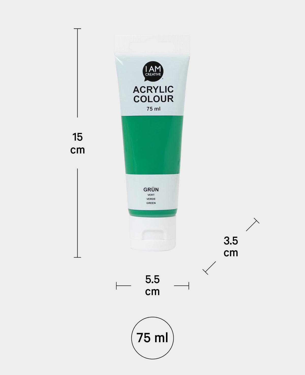Acrylfarbe, Grün, 75 ml