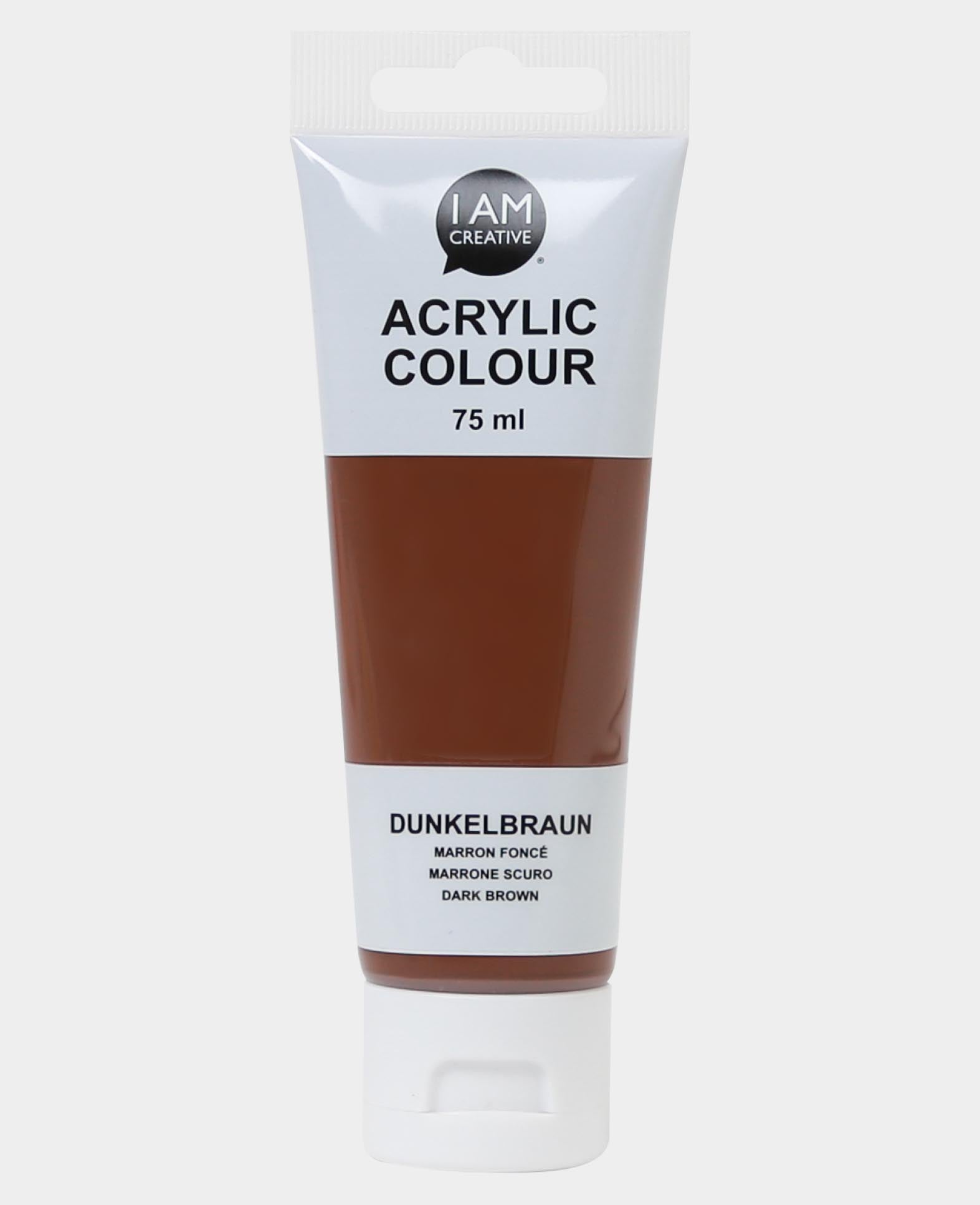 Peinture acrylique, marron foncé, 75 ml