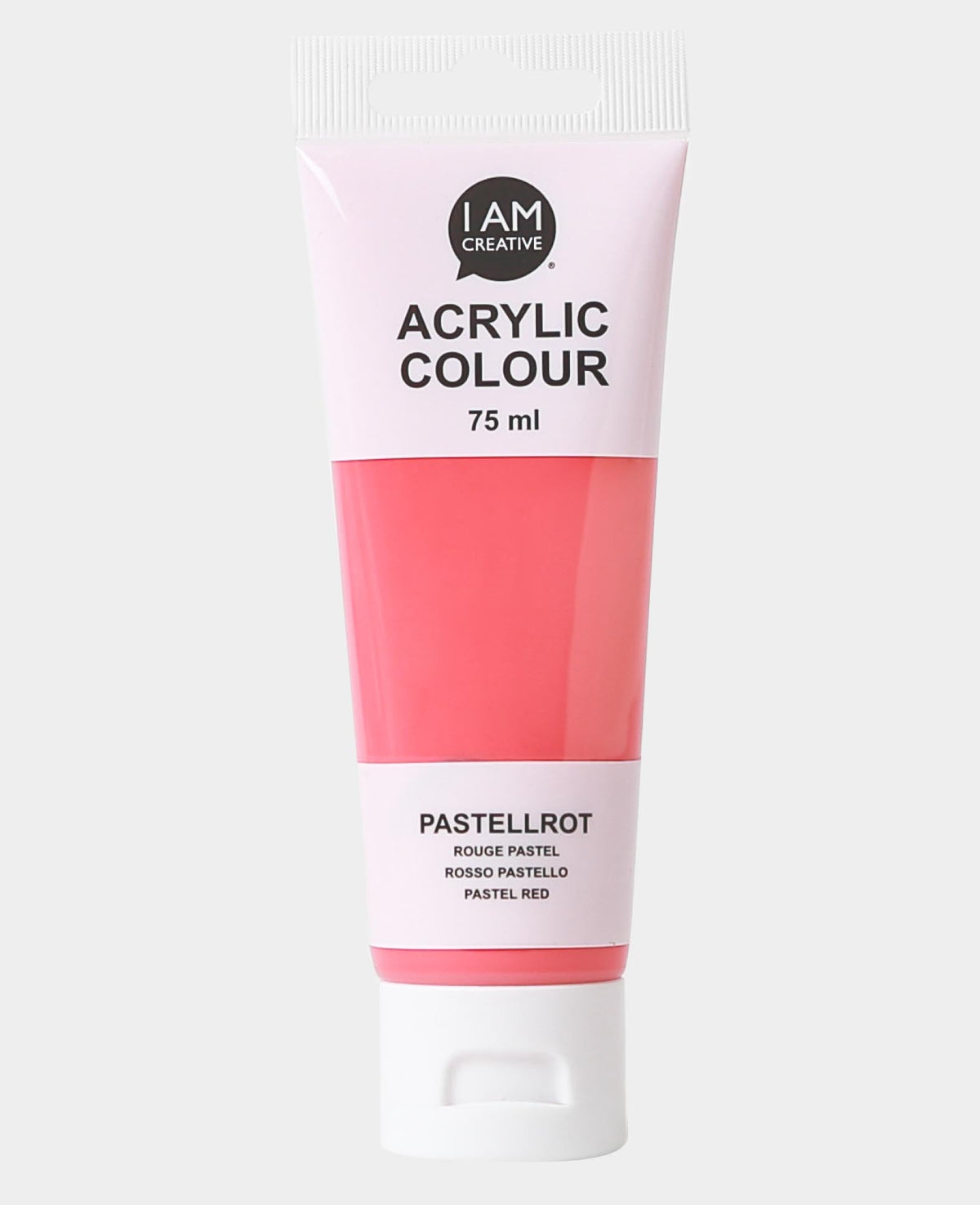 Peinture acrylique, rouge pastel, 75 ml