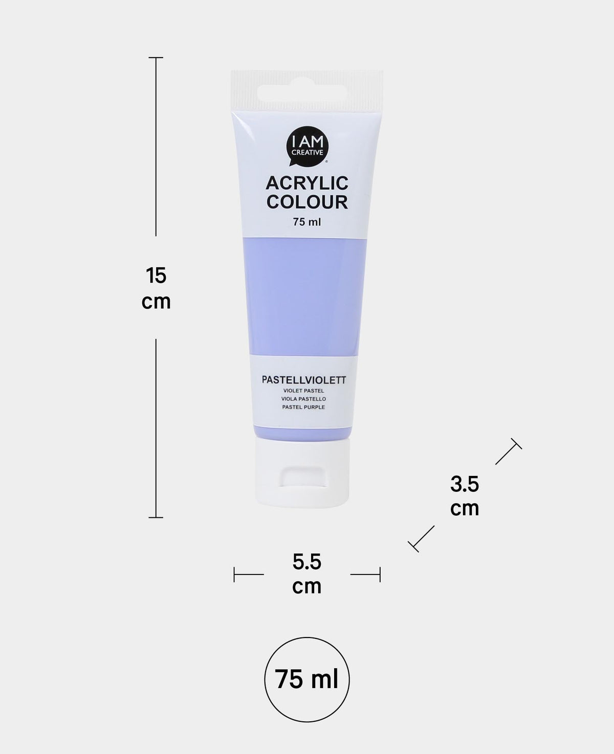 Acrylfarbe, Pastellviolett, 75 ml