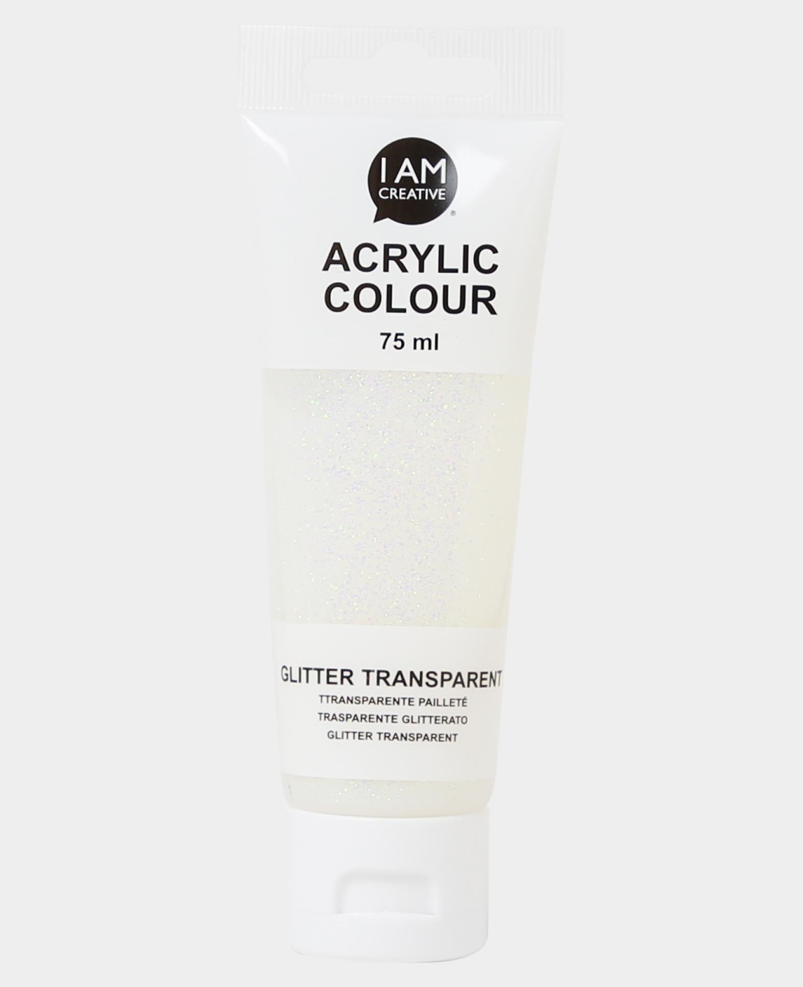 Acrylic paint, transparent glitter, 75 ml