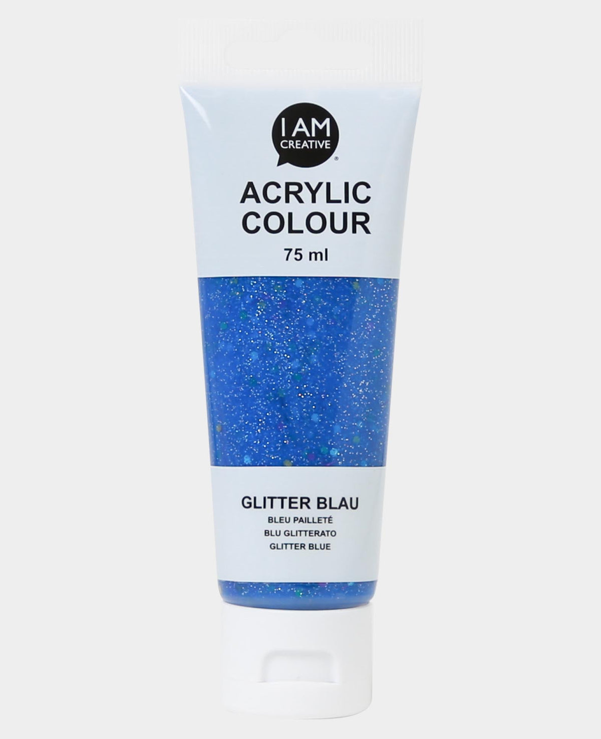 Peinture acrylique, paillettes bleues, 75 ml