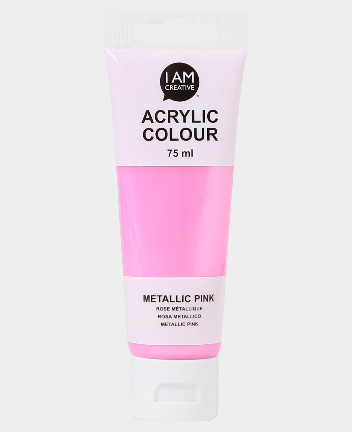 Peinture acrylique, rose métallisé, 75 ml