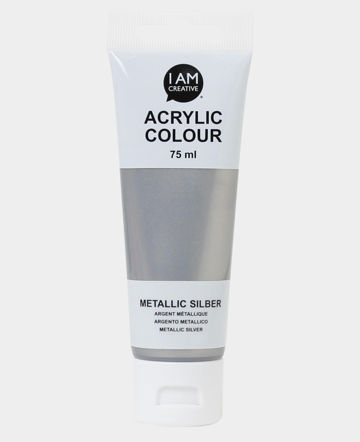 Peinture acrylique, argent métallisé, 75 ml