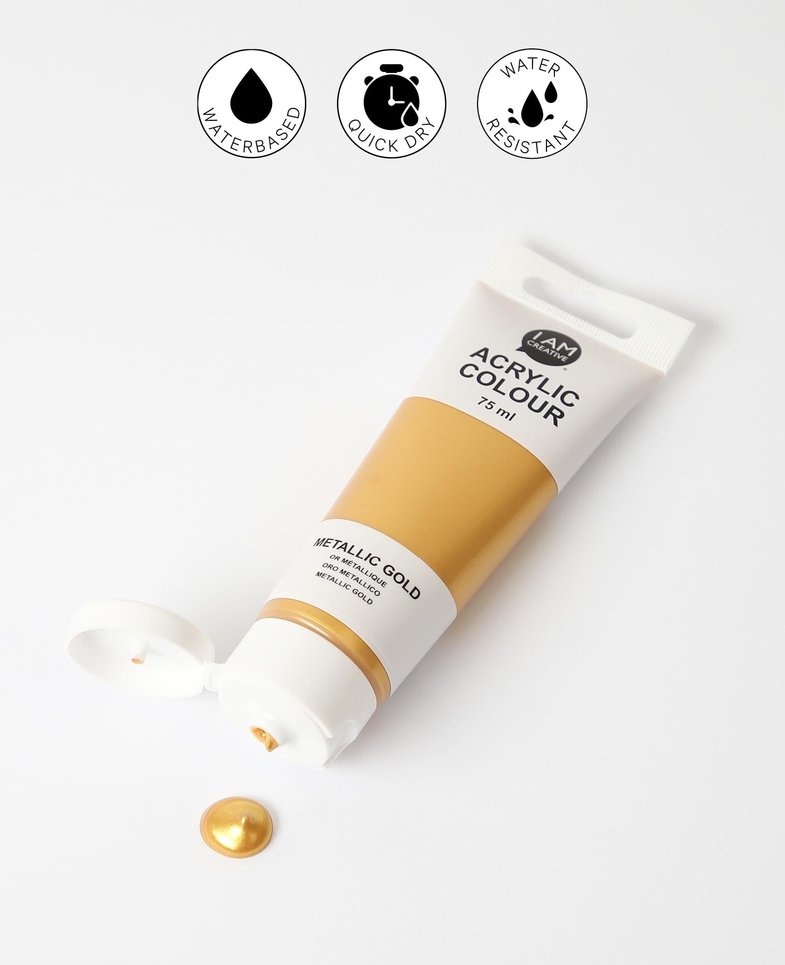 Peinture acrylique, or métallisé, 75 ml