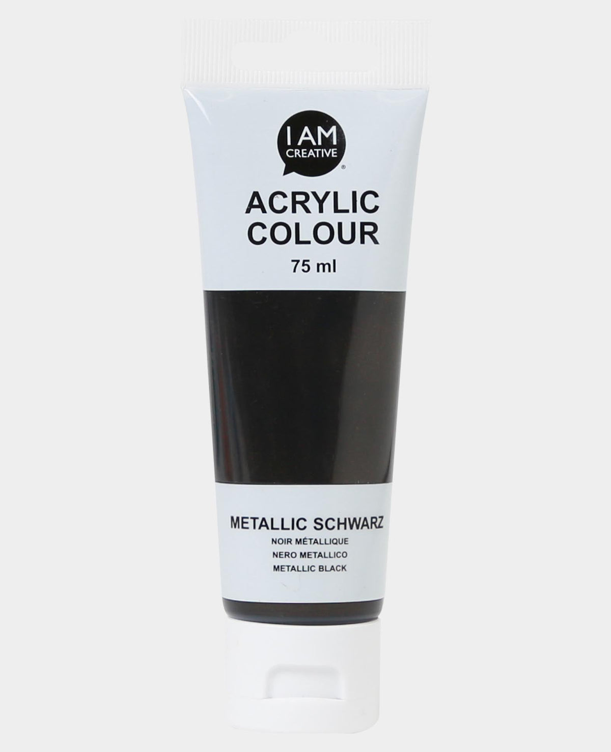 Peinture acrylique, noir métallisé, 75 ml