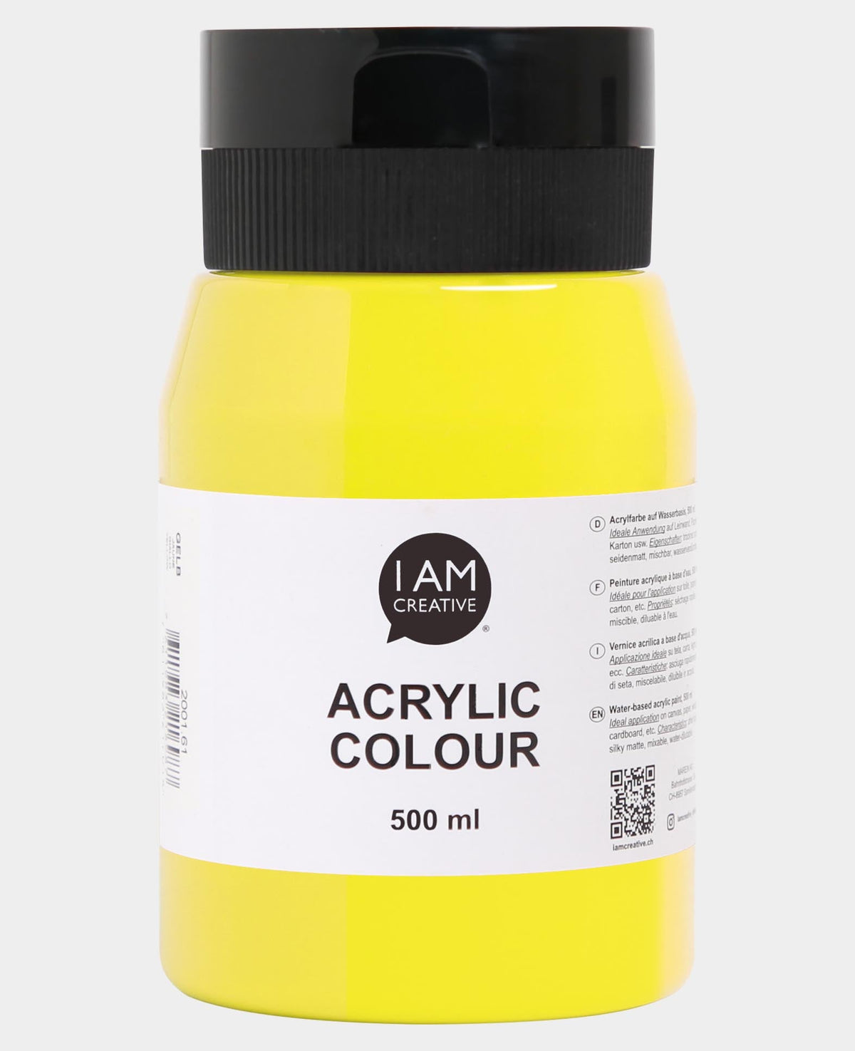 Peinture acrylique, Jaune, 500 ml