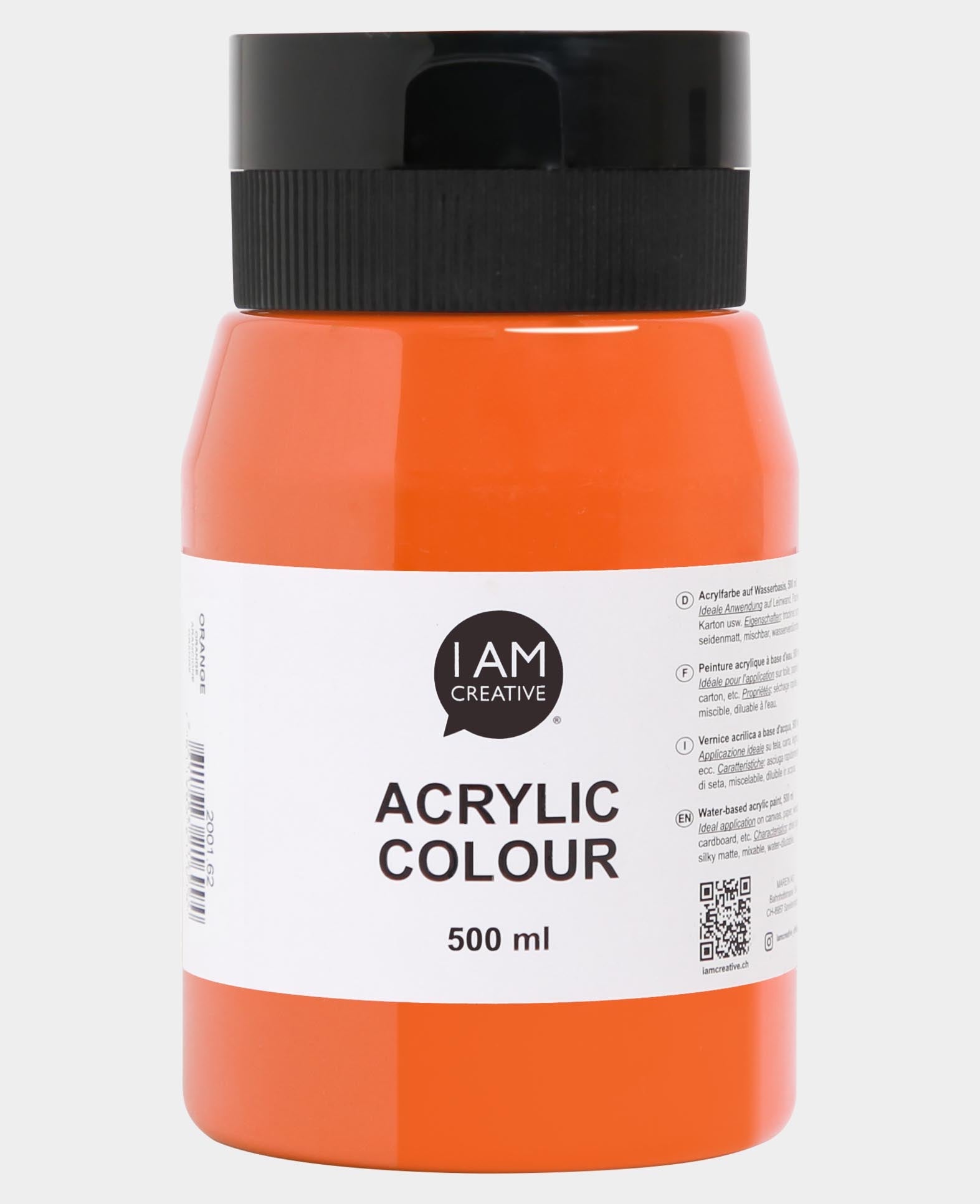 Peinture acrylique, Orange, 500 ml