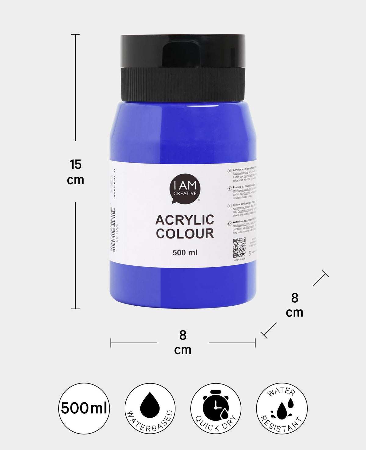 Peinture acrylique, Outremer, 500 ml