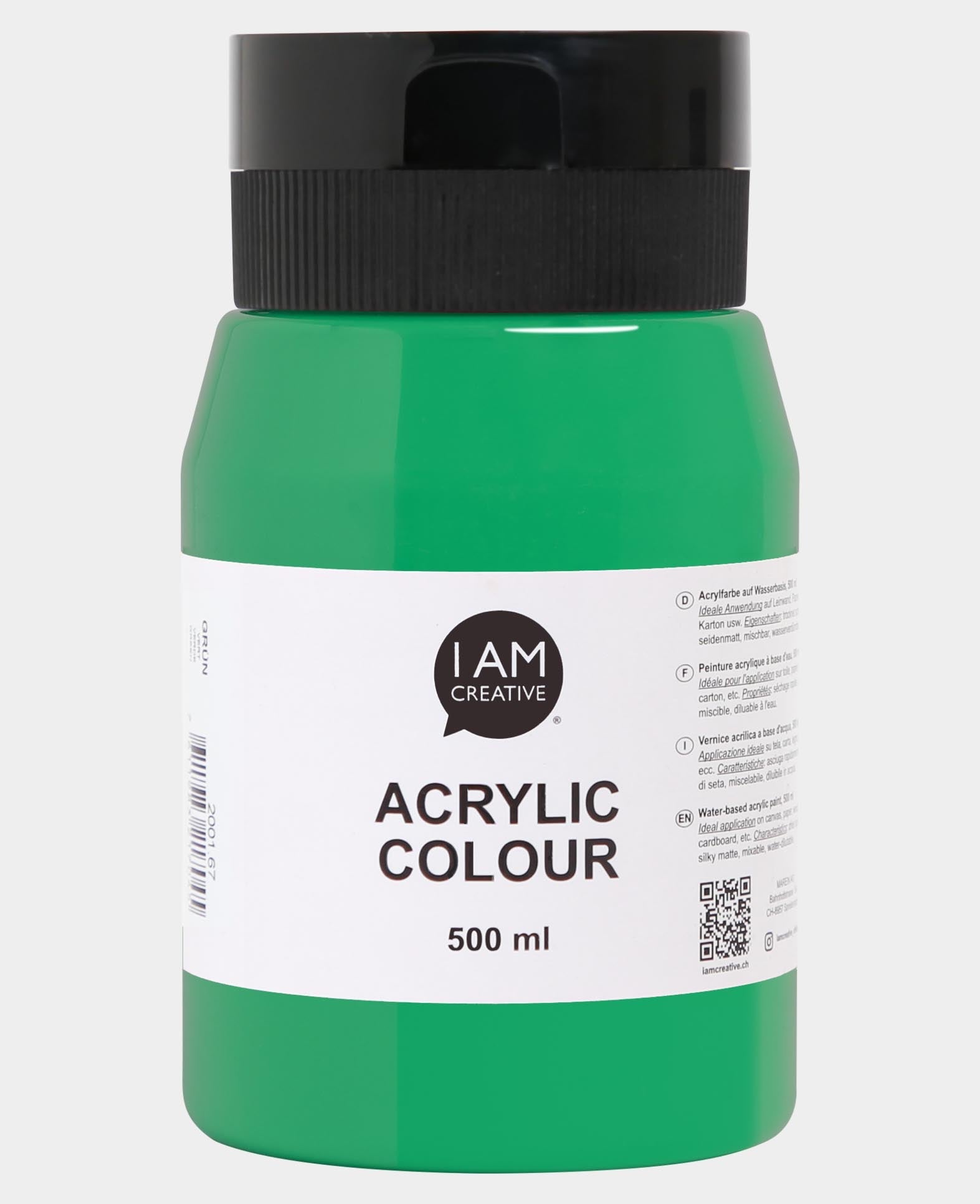 Peinture acrylique, vert, 500 ml