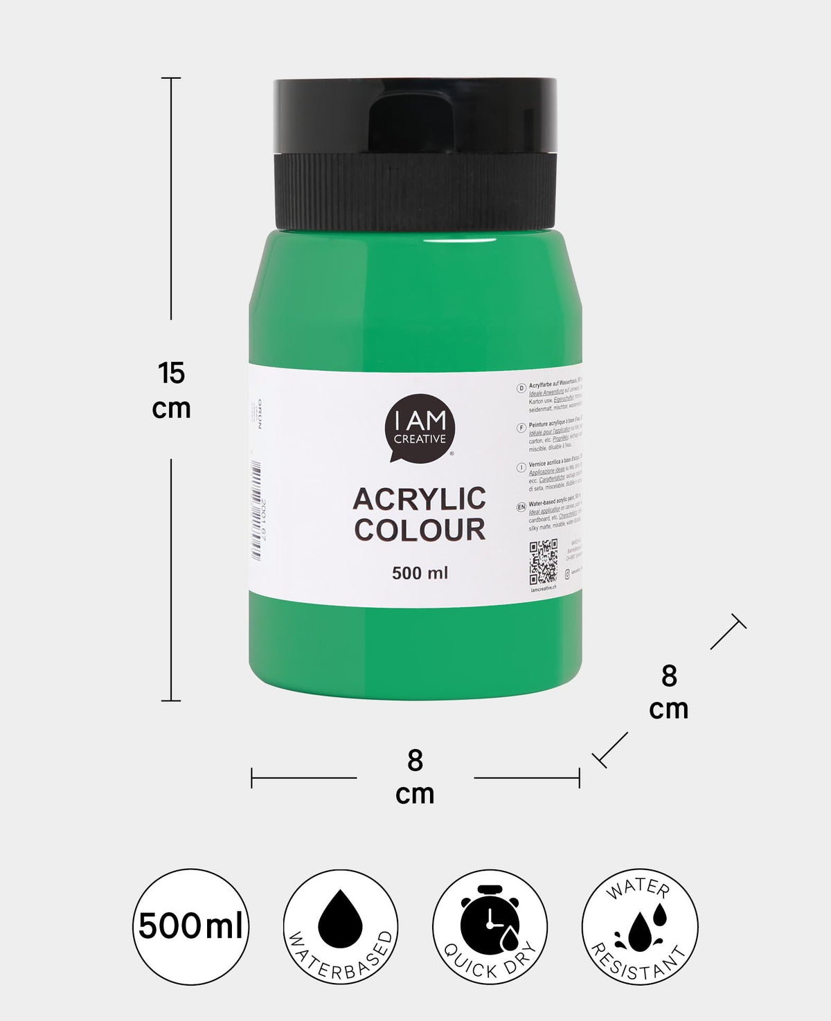 Peinture acrylique, vert, 500 ml